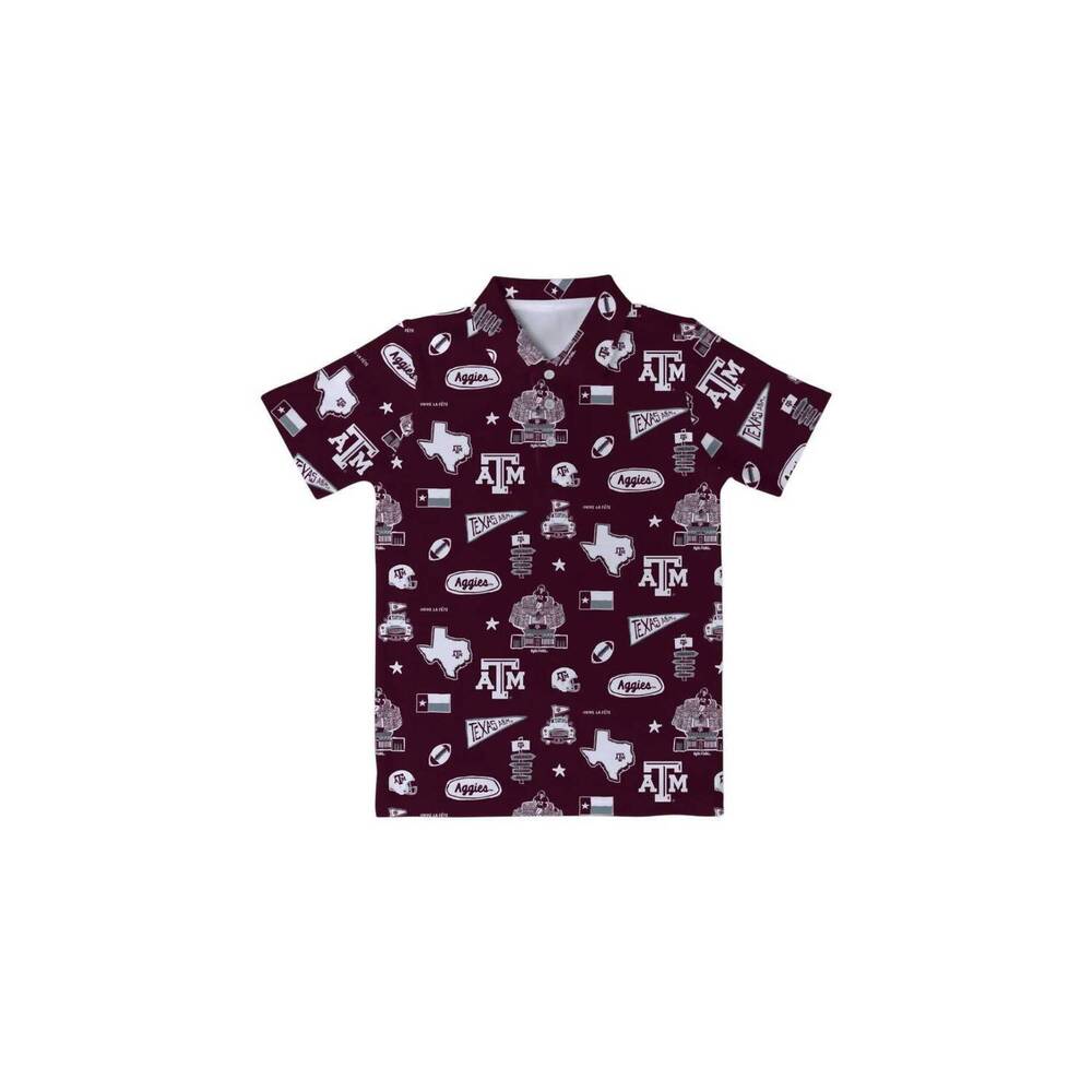 NEW VIVE LA FETE kid's texas a&m gameday polo in red